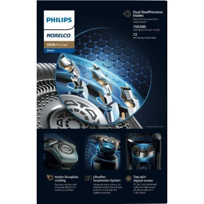Philips Norelco Grey Cordless Electric Razor with Multiple Heads