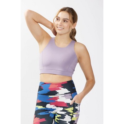TomboyX Sports Bra, High Impact Full Support, Wirefree Athletic Top,Womens  Plus Size Inclusive Bras, (XS-6X) Lavender Small