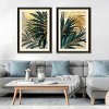 FONTOI Tropical Palm Leaf Wall Art 2pcs Botanical Wall Decor Living Room, Sofa Background Wall Hanging for Hallway, Green 24"* 32"*1.2" - 4 of 4