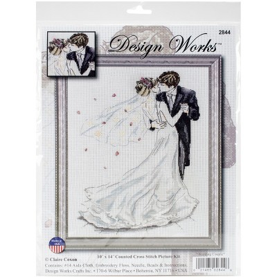 Design Works Counted Cross Stitch Kit 10"X14"-Wedding Couple (14 Count)