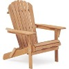 Set of 2 Folding Adirondack Chair Outdoor Adirondack Chair Weather Resistant  for Garden, Lawn, Backyard - 3 of 4