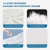 Aoibox 4-Layer Ultra Soft Waterproof King Mattress Protector Cooling Breathable Pad Cover Deep Pocket Low Noise 80x78x18 - 4 of 4