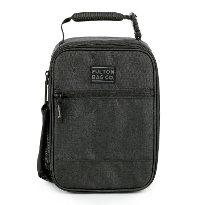 Fulton Bag Co. Crush-Resistant Upright Lunch Bag with Removable Hard Liner - Black