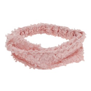 Unique Bargains Women's Three-dimensional Flower Lace Wide Headband 1 Pc - 1 of 4