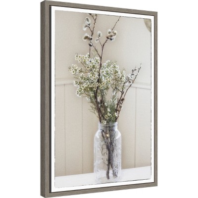 Rustic Farmhouse Chic Mason Jar Canvas Wall Art