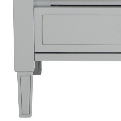 Jenson Gray Transitional 2-Drawer Wood Nightstand