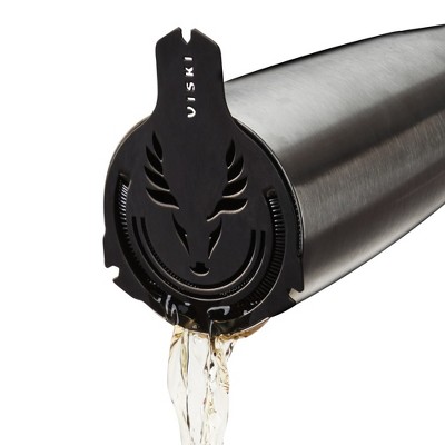 Black Titanium Staghead Stainless Steel Cocktail Strainer