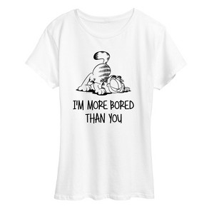 Women's - Garfield - More Bored Than You Short Sleeve Graphic T-Shirt - 1 of 4