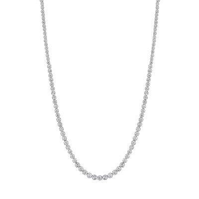 White Lotus Platinum Over Sterling Silver Lab Created Moissanite Necklace