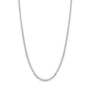 White Lotus Platinum Over Sterling Silver Lab Created Moissanite Necklace - 1 of 2