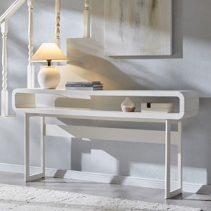 63 Inch Long Console Table, Modern Wood Entryway Table, Narrow Sofa Table Behind Couch for Living Room, Hallway, Foyer - 1 of 4