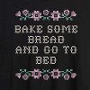 Women's - Instant Message - Bake Bread Go Bed Oversized Graphic T-Shirt - 2 of 4