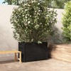 vidaXL Solid Wood Garden Planter - Pine - Rectangular - Black - Large - Weather-Resistant - Outdoor - Flowers and Plants - 2 of 4