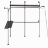 AZL1 Life Concept Garment Rack Industrial Pipe Reversible with Shelves Heavy Duty Easy Assembly for Walk in Closet Bedroom, Black, 45.08"*18.9"*4.72" - 4 of 4
