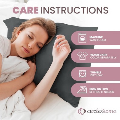 Charcoal Cotton Hypoallergenic Zippered Pillow Protector Set