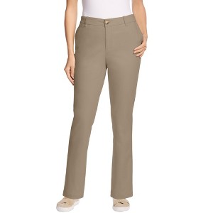 Woman Within Women's Plus Size Adjustable Waist Straight-Leg Chino - 1 of 4