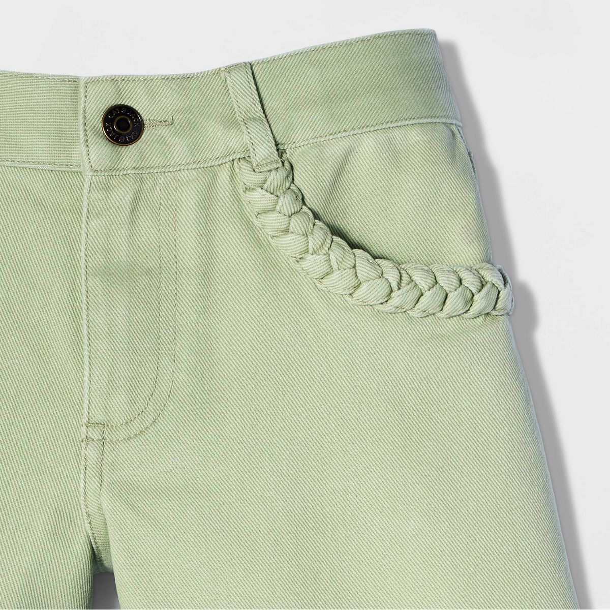 Girls' Mid-Rise Braided Twill Shorts - Cat & Jack™ - thumbnail 4