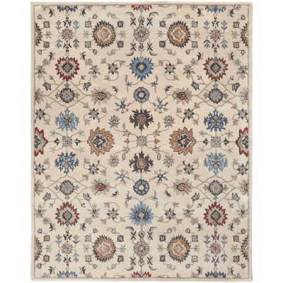 Rylan Transitional Floral & Botanical Ivory/Blue/Tan Area Rug