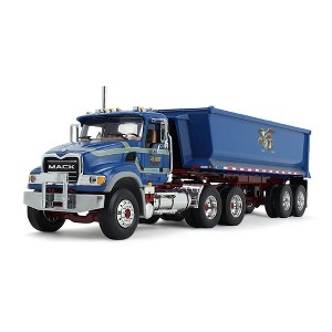 First Gear 1/34 Mack Granite Semi Truck with Round End Dump Trailer, Sid Kamp Trucking 10-4389 - 1 of 4