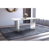 LeisureMod Kova Series Modern Rectangular Dining Table with Sintered Stone/Glass Top and Acrylic Base - 2 of 4