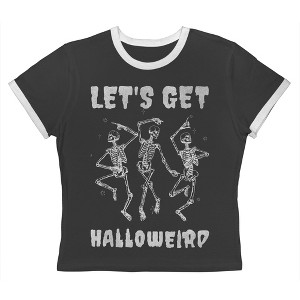 Social Collective Women Halloweird Short Sleeve Graphic Cotton Retro Vintage Ranger Baby Tee - 1 of 4