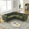 NicBex L-Shaped Teddy Sectional Sofa,5-Seat Corner Sofas with 3 Pillows for Living Room,Apartment,Office - 2 of 4