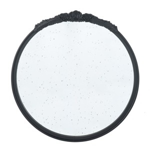 GlasFlength Decorative Wall Mirrors Wall Art Wall Mirror Classic Mirror Decorative Circle Mirror Vanity Mirror for Living Room, Black, 29.1"*2"*30.1" - 1 of 4