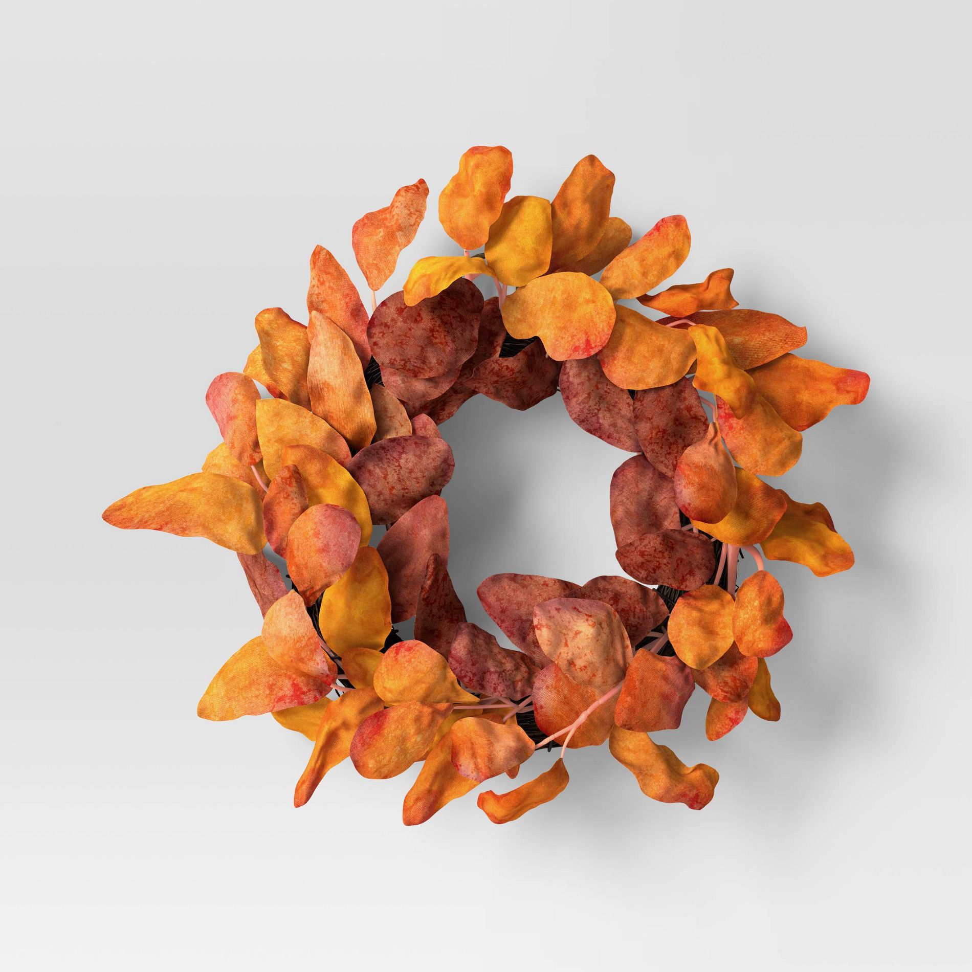 Orange Leaf Fall Mini Wreath - Room Essentials™