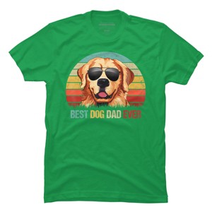 Men's Design By Humans Best Dog Dad Ever Golden Retriever By LuckyCharm99 T-Shirt - 1 of 2
