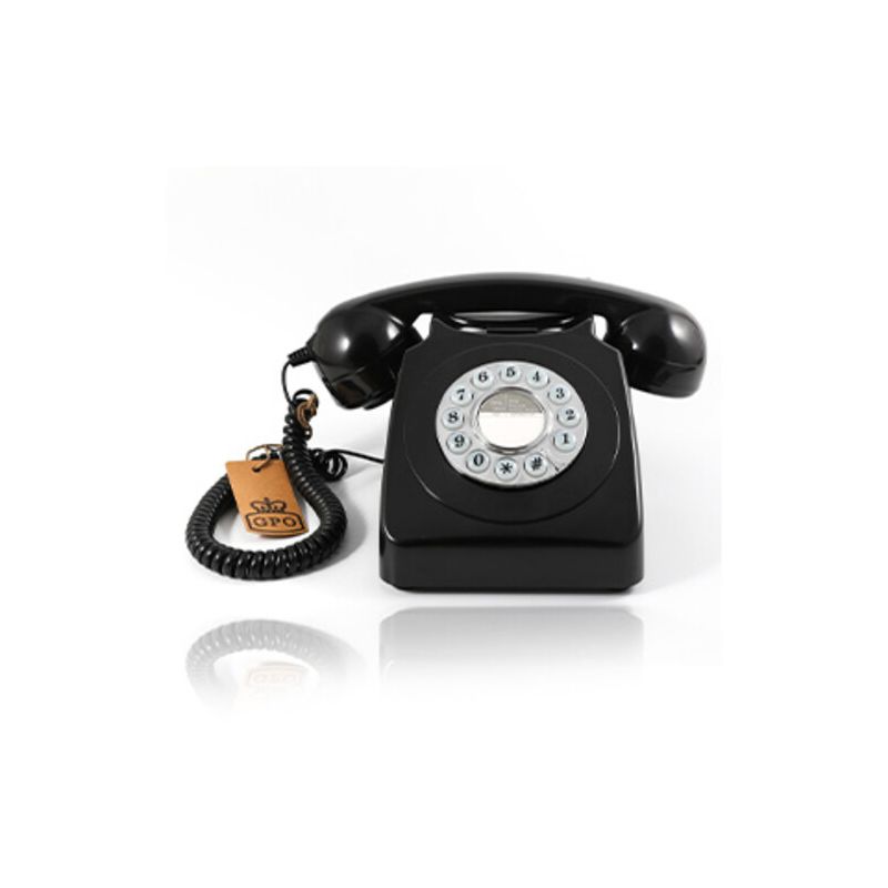 GPO Retro GPO746BLK 746 Desktop Push Button Telephone - Black, 1 of 7
