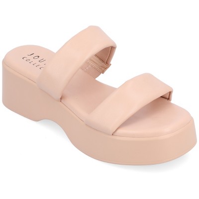 Journee Collection Womens Veradie Slip On Platform Sandals