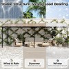 Outdoor Metal Reclining Gazebo Hardtop Reclining Pergola for Patios, Decks, Porches, Lawns and Backyards Wall Mounted Reclining Metal Awning - 4 of 4
