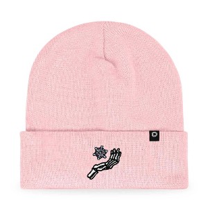 Dalix Chill Skeleton Hand Embroidered Beanie Snowflake Warm Winter Knit Hat for Men - 1 of 4