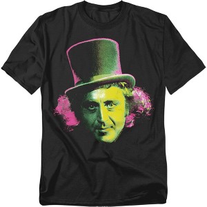 Willy Wonka And The Chocolate Factory Willy Wonka Face Adult T-Shirt - 1 of 4