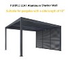 PURPLE LEAF Louvered Pergola Accessory Aluminum Louver Grille for Optimal Privacy, Sunlight Control Side Fixed Shutter Wall, Pergola Not Included - 2 of 4