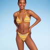 Women's Extra Cheeky Extra High Leg Crochet Bikini Bottom - Wild Fable™ Multi Orange Striped - image 3 of 4