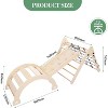 TackView Foldable Wooden Climbing Triangle Set with Ramp, Arch & Rope Ladder | Indoor Toddler Climber for Motor Skills & Balance - 3 of 4