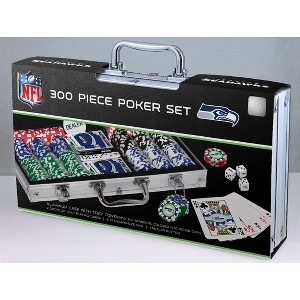 MasterPieces Casino Style 300 Piece Poker Chip Set - NFL Seattle Seahawks - 1 of 4