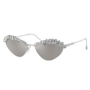 Swarovski SK 7009 40016G Womens Cat-Eye Sunglasses SIlver 55mm - 1 of 3