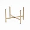 LuxenHome Black MDF Round Side Table, 21.8” Tall with Metal Stand & Storage - 3 of 4