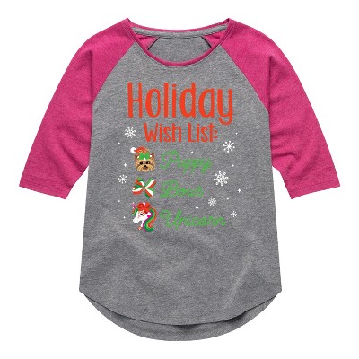 Girls' JoJo Siwa Holiday Wish List  - Athletic Heather/Fuchsia - Small