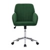 TiramisuBest Green Velvet Ergonomic Office Chair with Golden Base - 3 of 4
