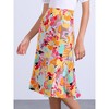 INSPIRE CHIC Women's Print Floral Peasant Elastic Waist A-Line Midi Skirts - 2 of 4