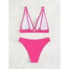 Womens Bikini Sets 2 Piece Swimsuits Thong Bikini Set High Waisted V Neck Swimsuit High Cut Bikini V Neck Bathing Suit Beach Swimwear - 4 of 4