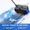 POXURIO 20V Cordless Snow Shovel 13 Inch Electric Snow Blower with 2×4.0Ah Batteries and Fast Charger 25FT Throw Distance for Driveway Patio Deck - 2 of 4