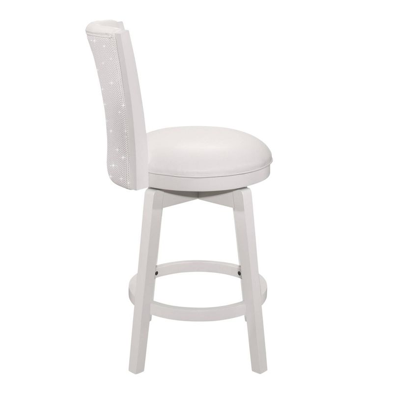 Gianna Wood Swivel Counter Height Barstool with Upholstered Back White - Hillsdale Furniture, 5 of 14