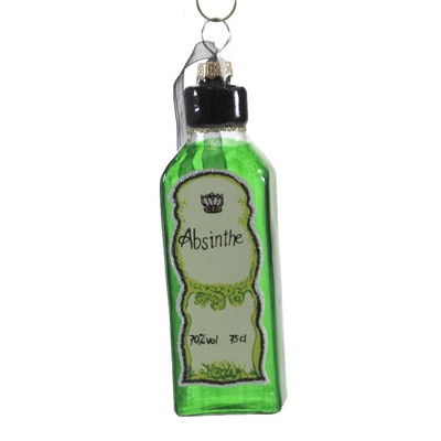 Holiday Ornament 4.5" Bottle Of Absinthe Alcohol Berverage Ansie  -  Tree Ornaments