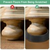 Unique Bargains Round Rubber Anti Slide Furniture Coasters Cups Floor Protector 4 Pcs - 3 of 4