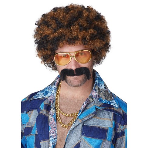 California Costumes Disco Dirt Bag Wig Moustache blonde brown