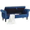 PAGED Upholstered Ottoman Bench Modern Shoe Bench with Wooden Frame, End of Bed Stool for Living Room, Bedroom, Entryway - 2 of 4